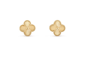 Gold Clover Leaf Earrings